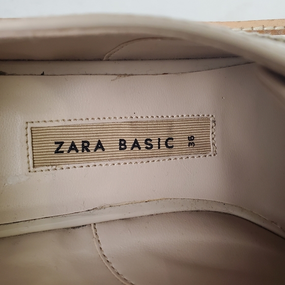 Zara Basic Platform Oxford Patent Leather Lace up Shoes - Picture 4 of 6